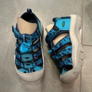 New Keen 11c Newport H2 Shoe Sandal Blue Navy Gray No Tie Velcro, MAKE AN OFFER